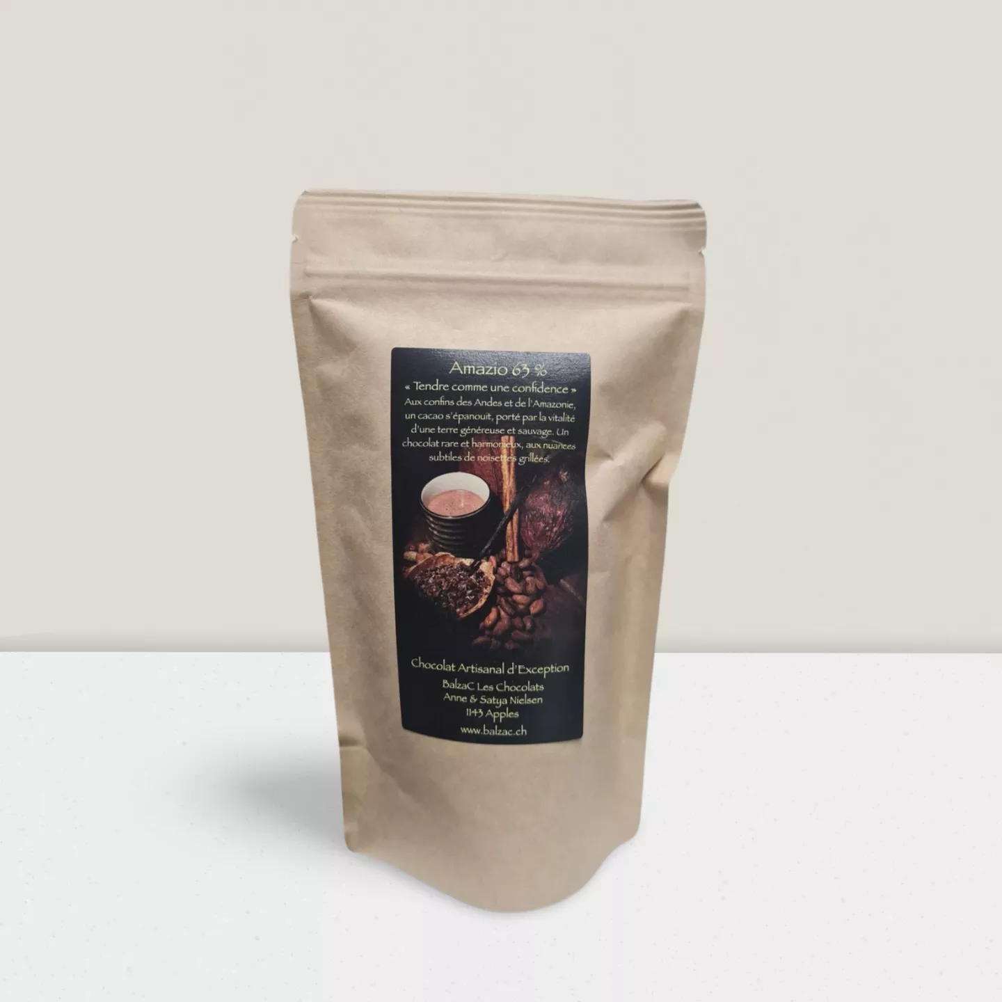 Chocolat chaud - Amazio 63% 250gr