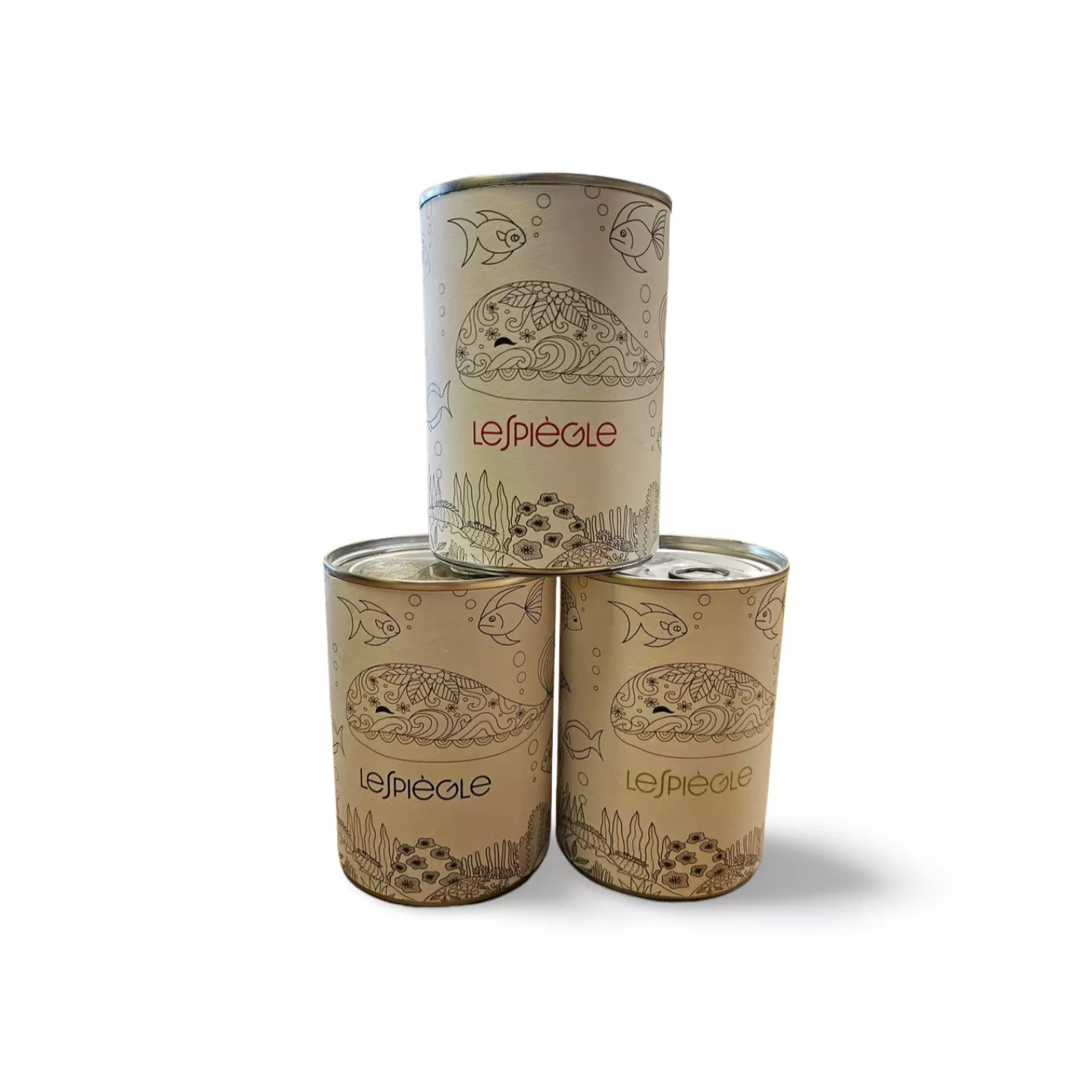 Boîte de conserve avec pochette savon poisson