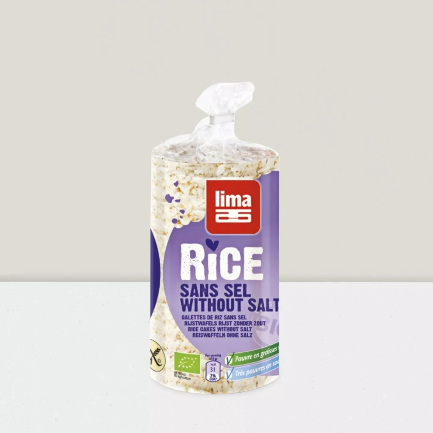 Galettes fines de riz pauvre en sel rond 100g ss gluten
