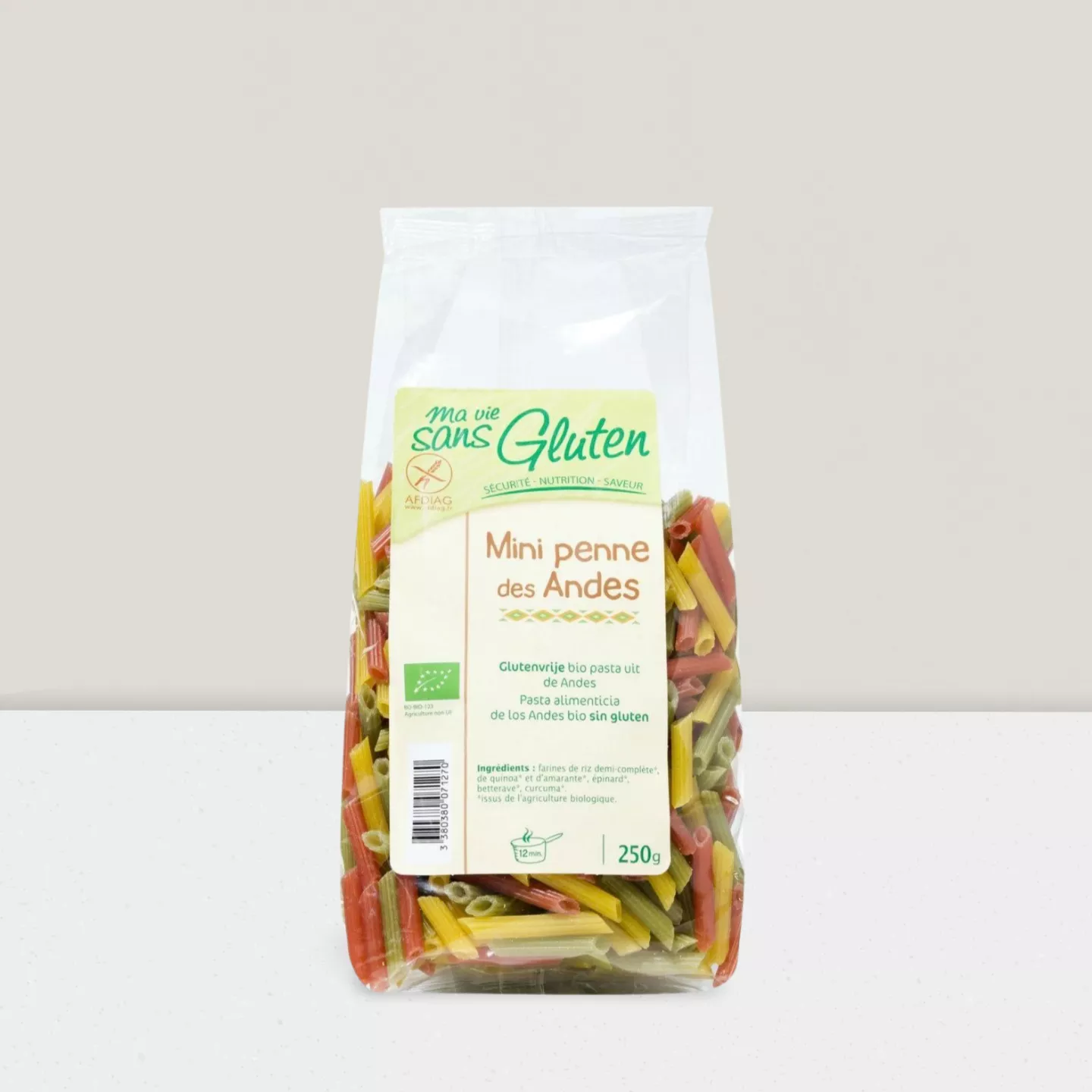 Pâte mini Andes tricolore 250g