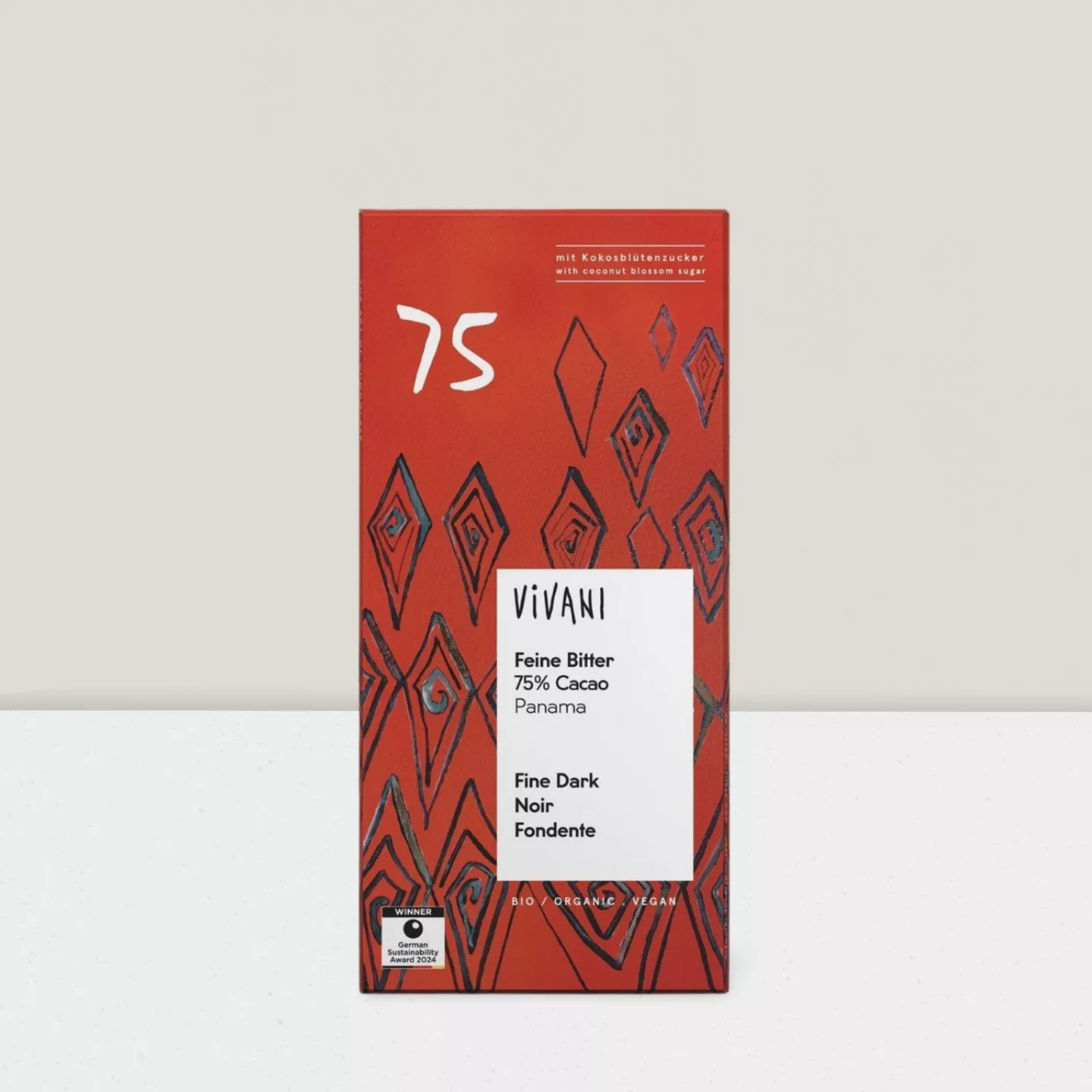 Chocolat Panama 75% au sucre de coco - 80g