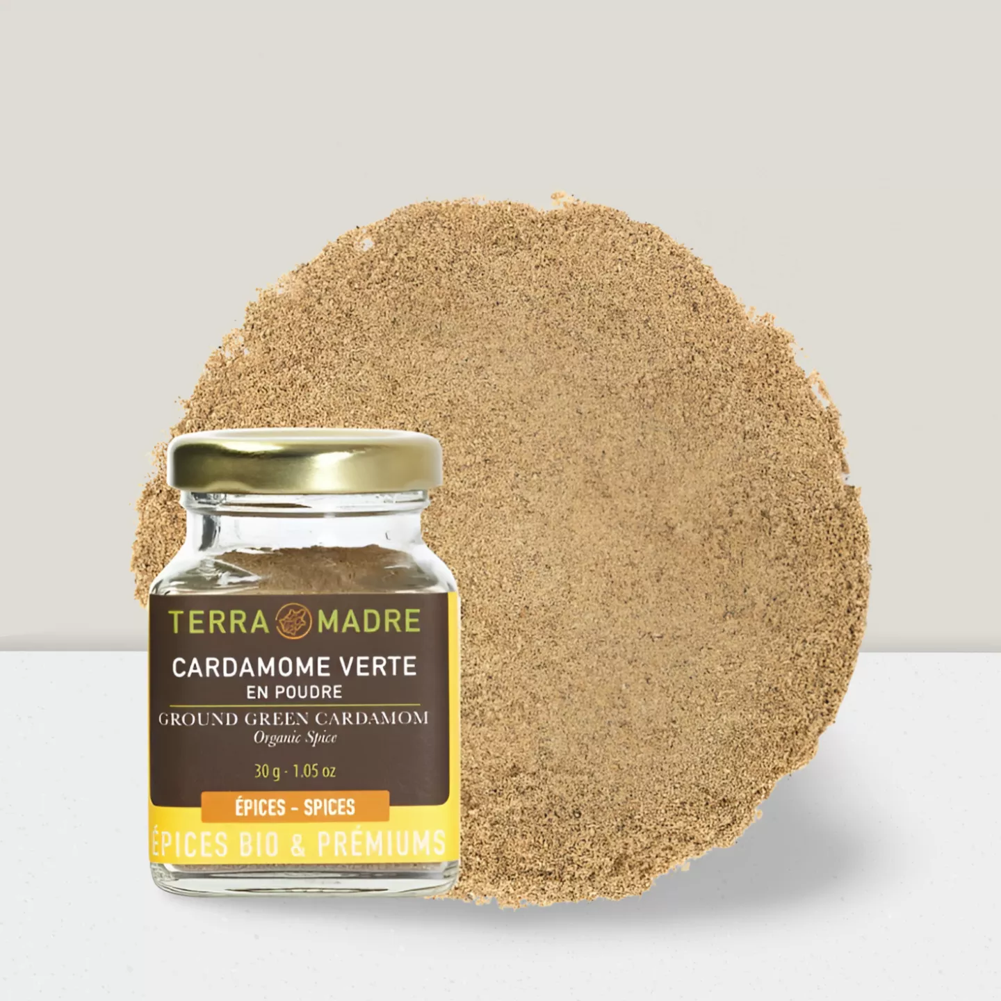 Cardamome verte en poudre  - pot en verre 30g