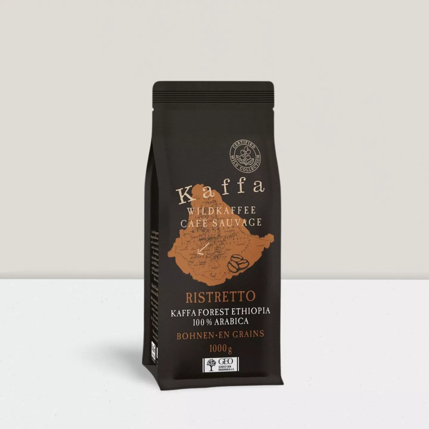 Café sauvage espresso grains "Kaffa" - 1kg