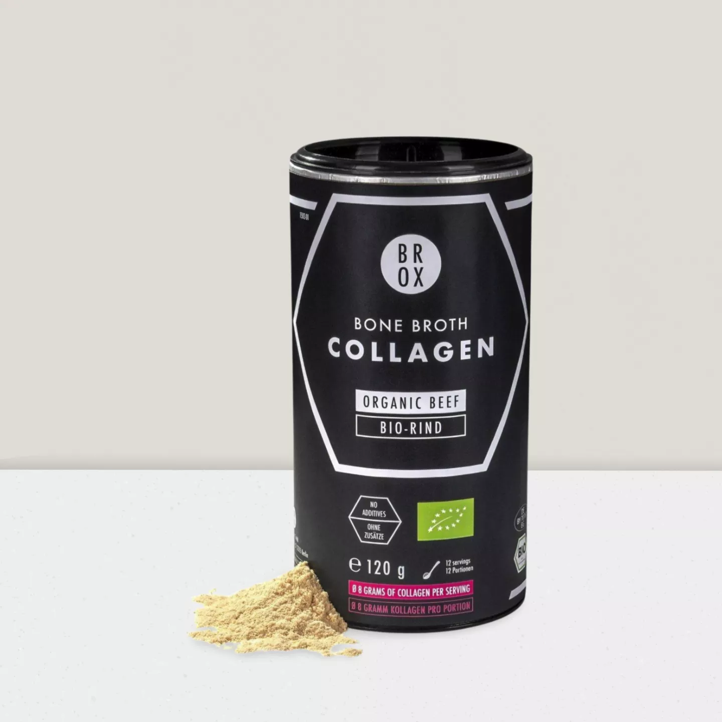 Collagène de bouillon d'os de bouf en poudre - 120gr