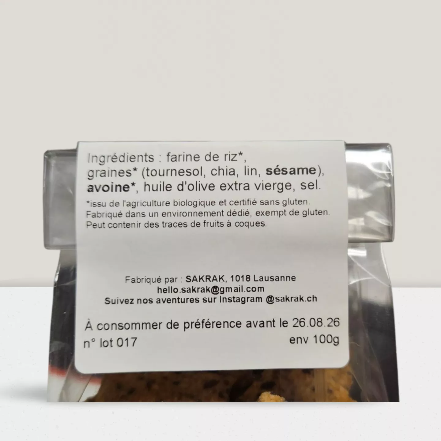 Crackers Multigraines - 100gr SANS GLUTEN