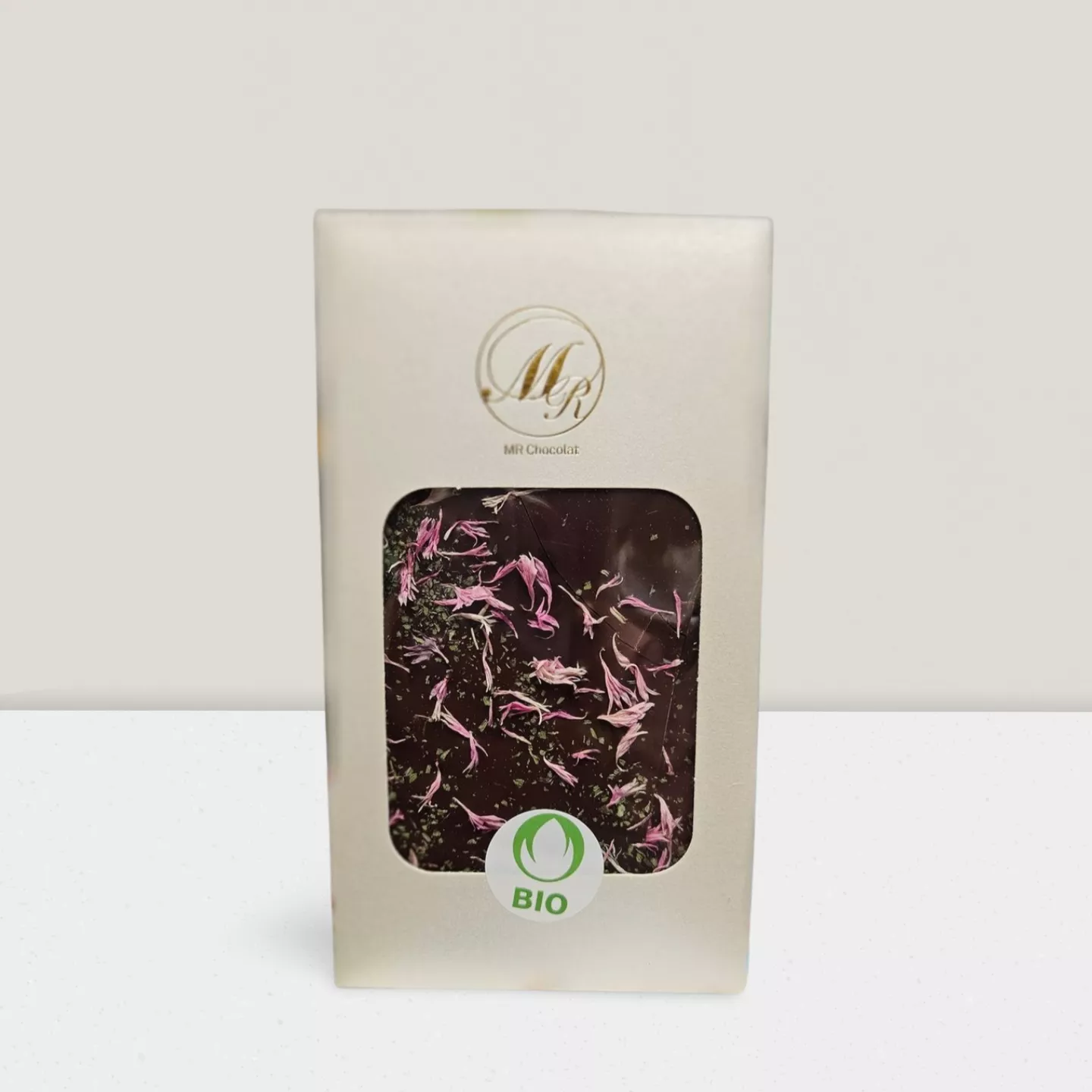Chocolat - Eclat 74% menthe japonaise & bleuet rose 100g BIO