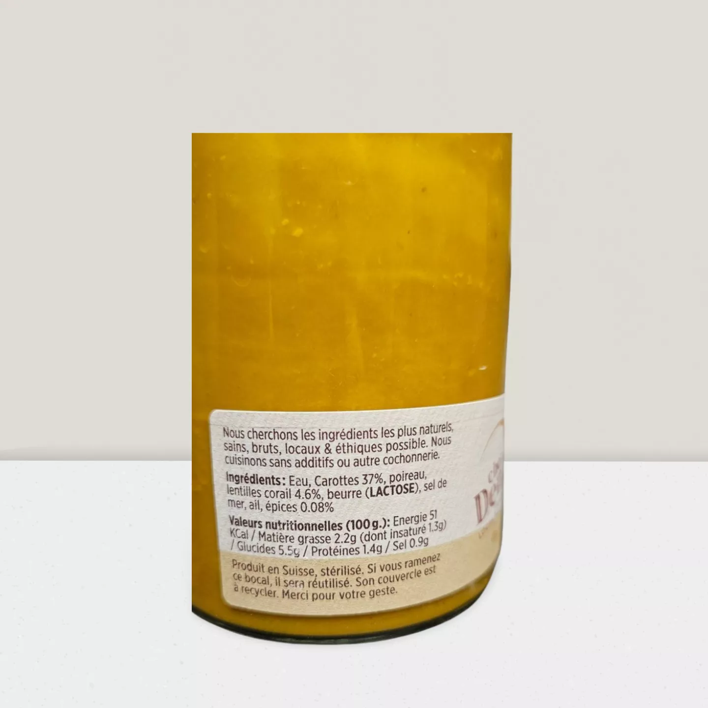 Velouté Carottes, Lentilles corail & épices douces - 360gr