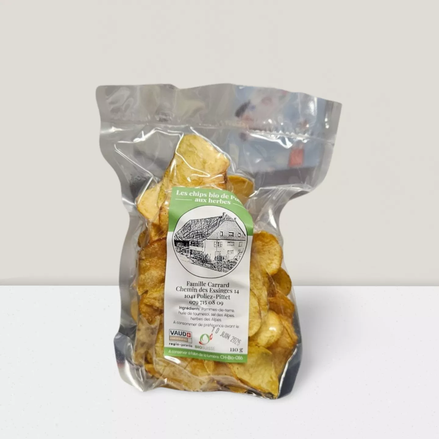 Chips bio de Poliez aux herbes 110 g
