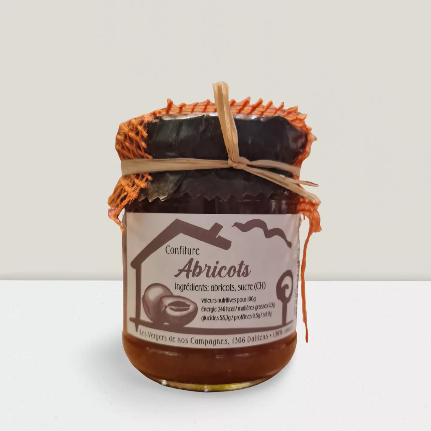 Confiture d'abricots 240gr