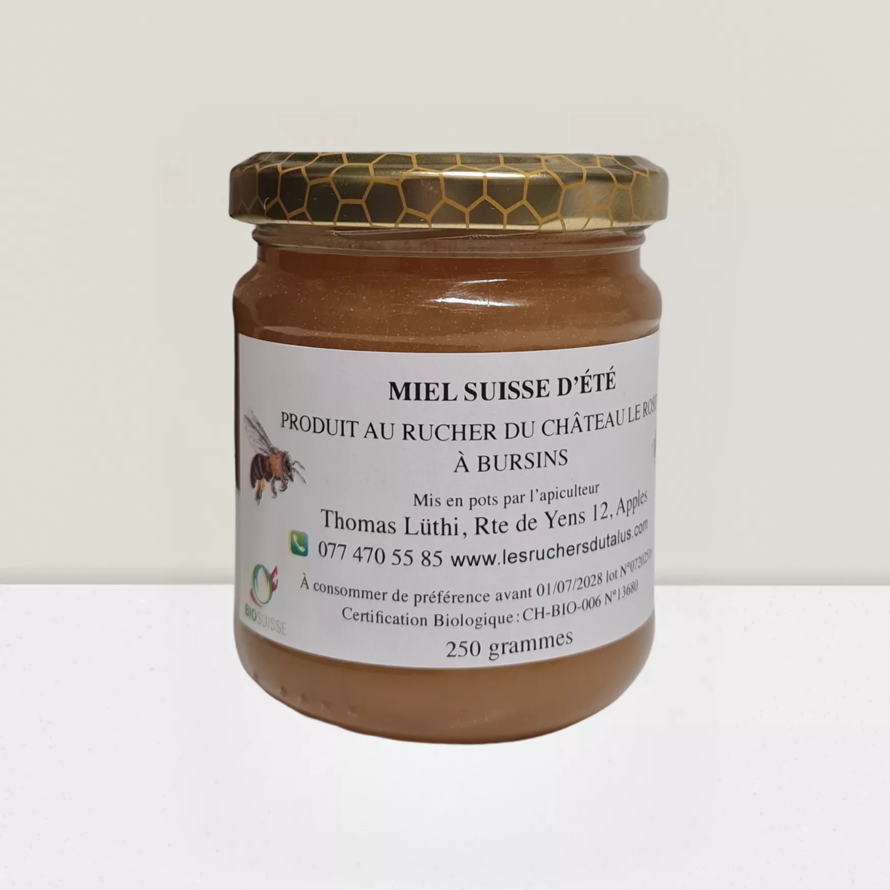 Miel bio 250g - Les Ruchers du Talus -