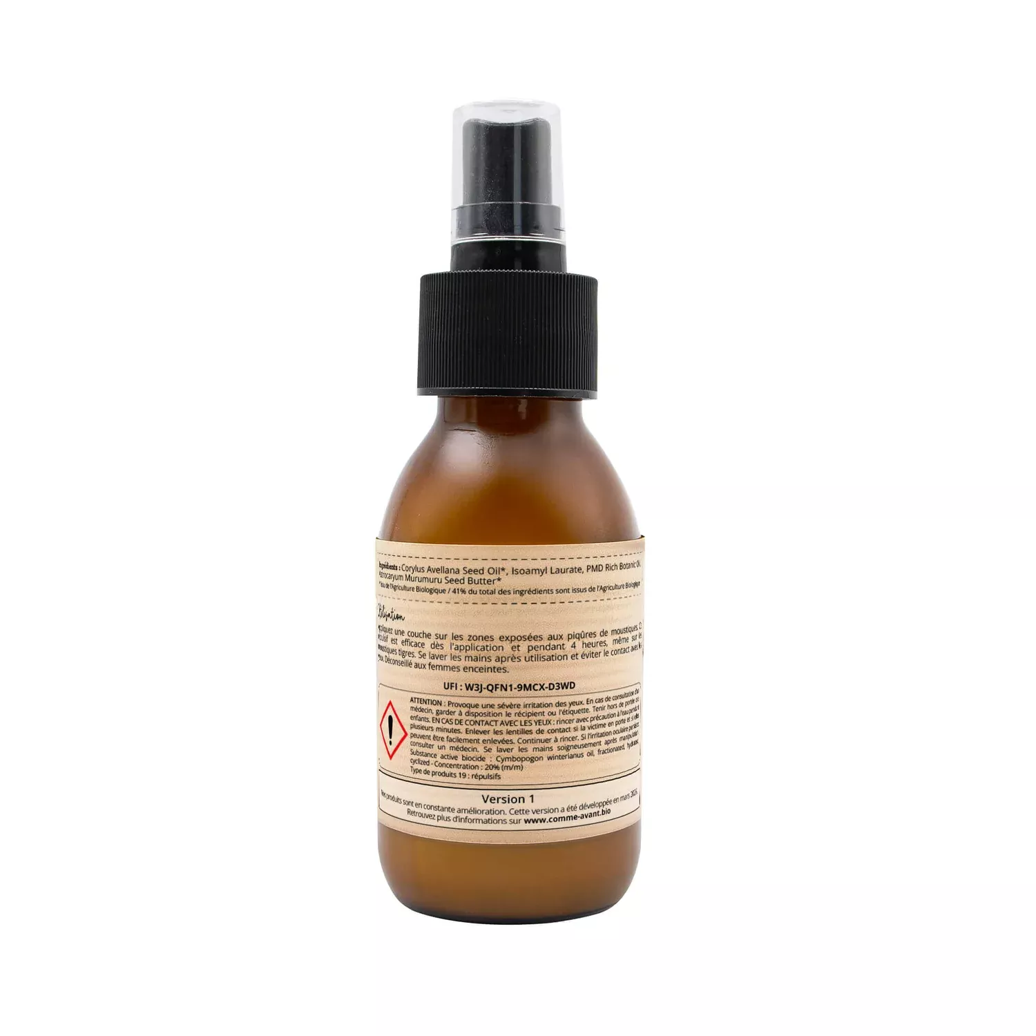 Répulsif anti- moustique liquide au beurre de Murumuru 90ml