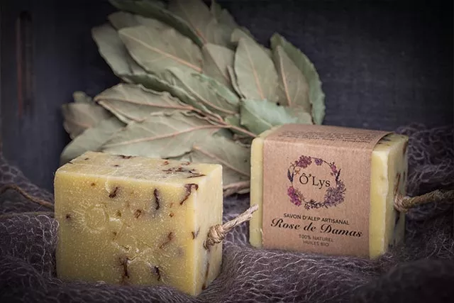 Savon d'alep - Rose de Damas- 195gr