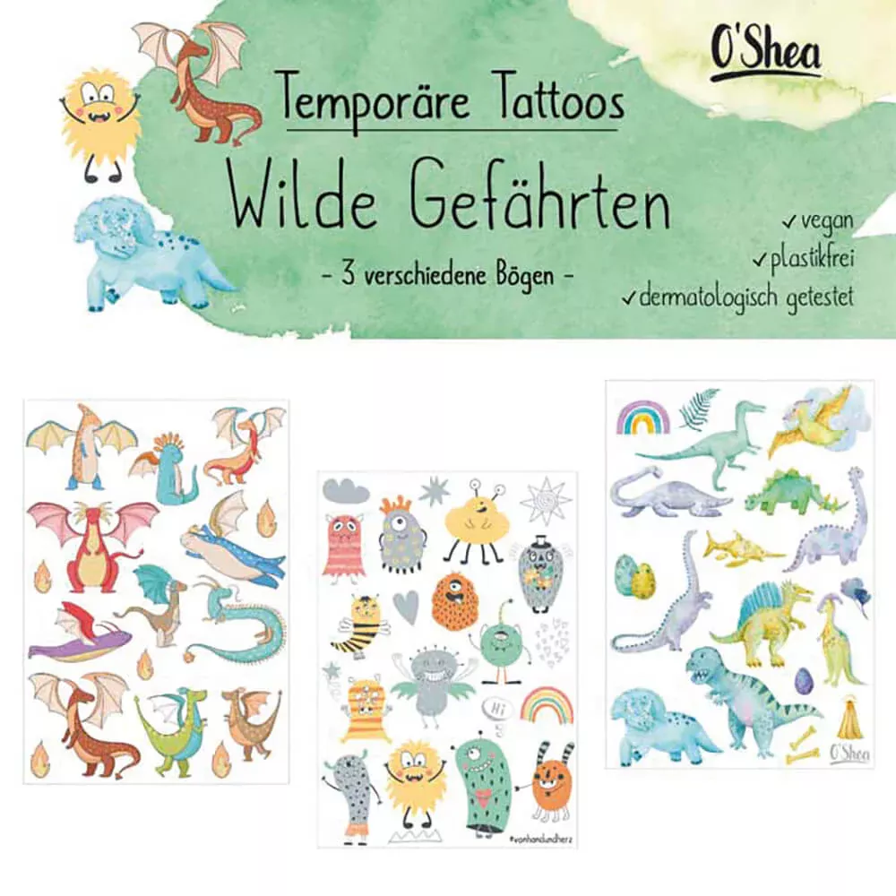 Tatouages pour enfants : Amis sauvages