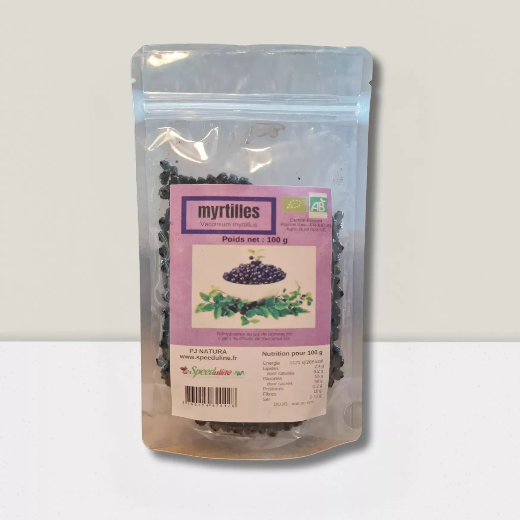 Myrtilles sauvages séchées - 100gr