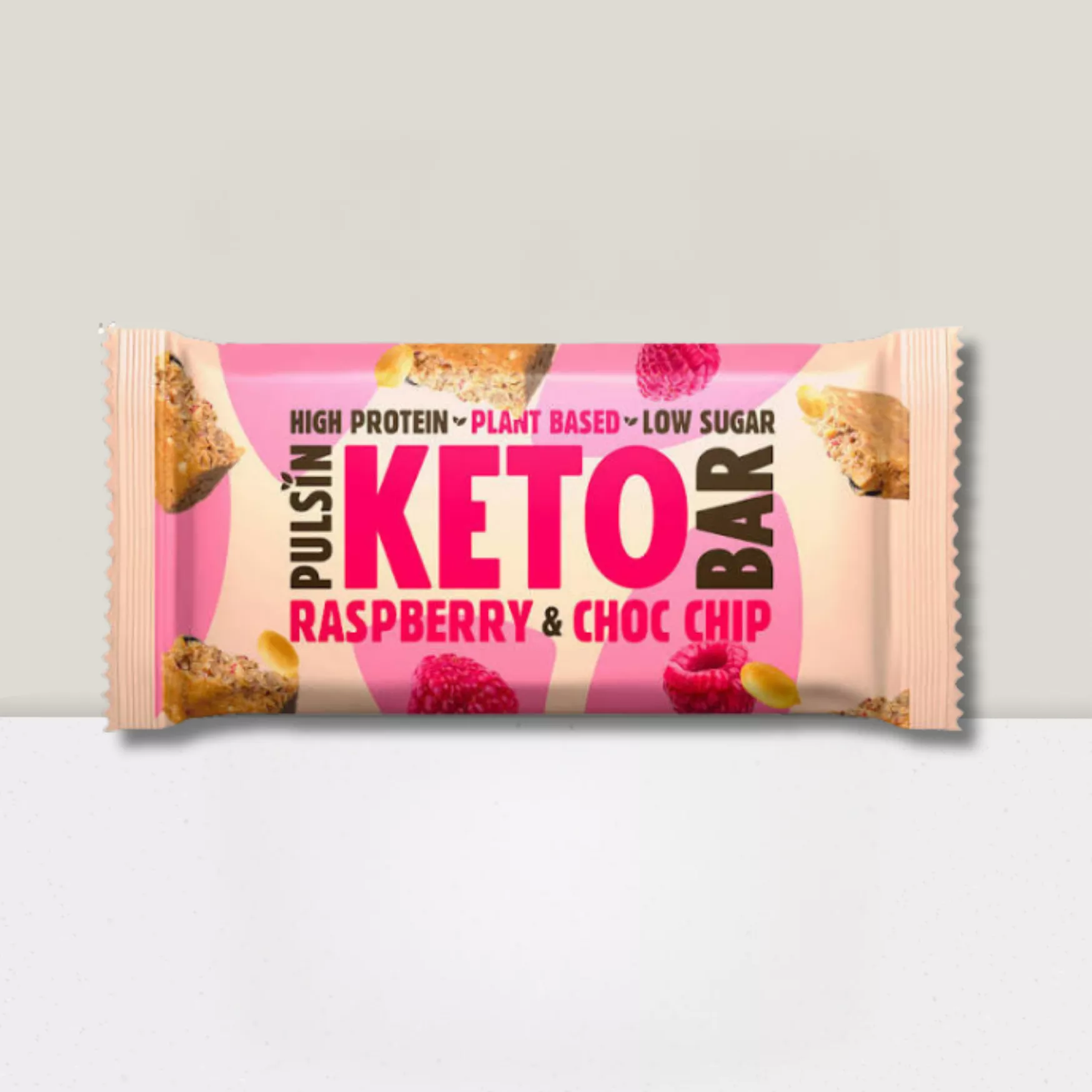 Barre Keto Rasberry & Choc Chip - 12g de protéines - 50g