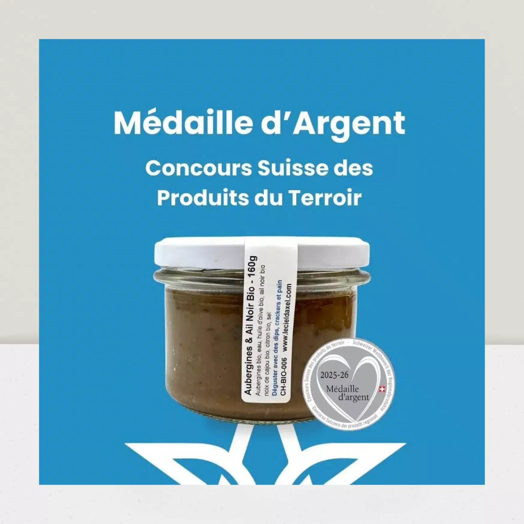 Houmous Aubergine à l'ail noir - noix de cajou 160g