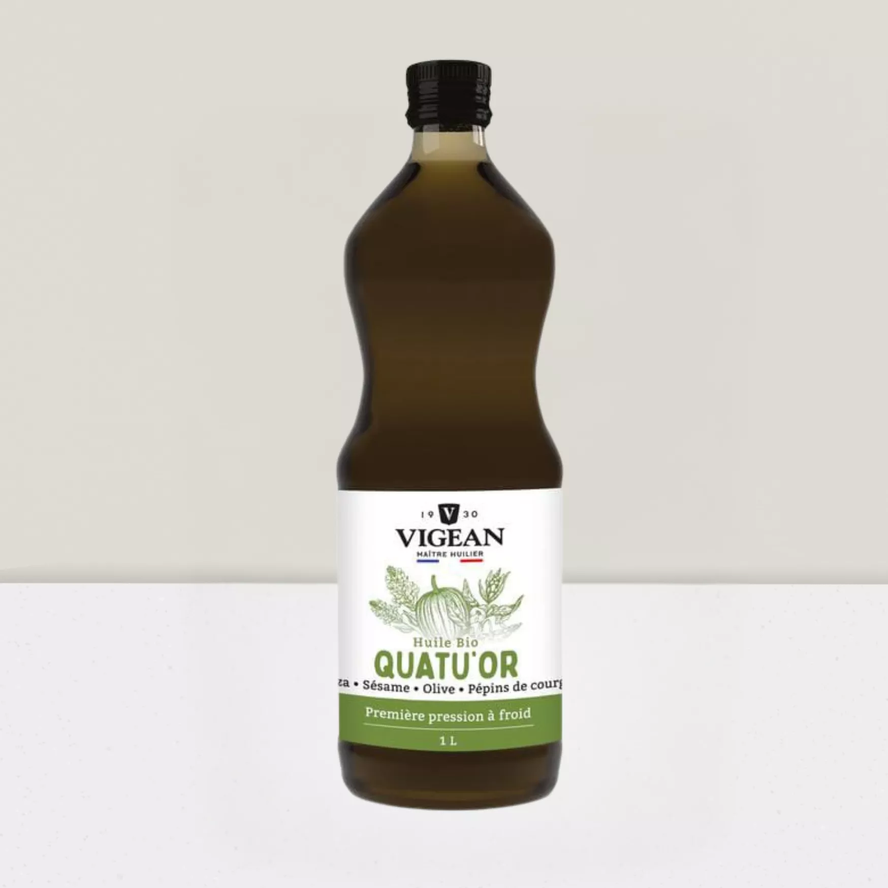 Huile quatuor (colza-sesame-olive-courge) - 1L
