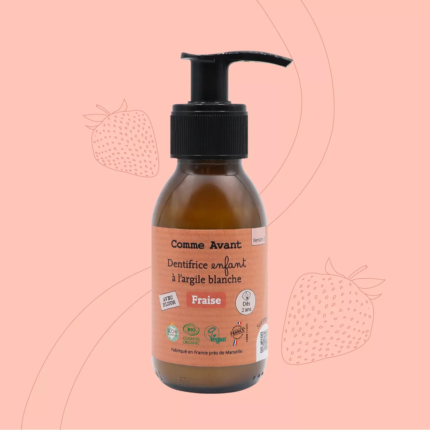 Dentifrice à la fraise pour enfants - 90ml