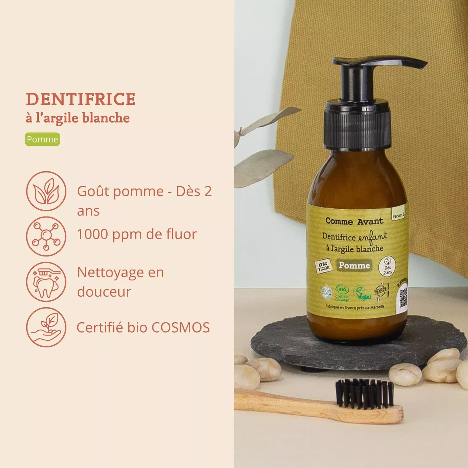 Recharge Dentifrice pour enfants à la Pomme - 180ml
