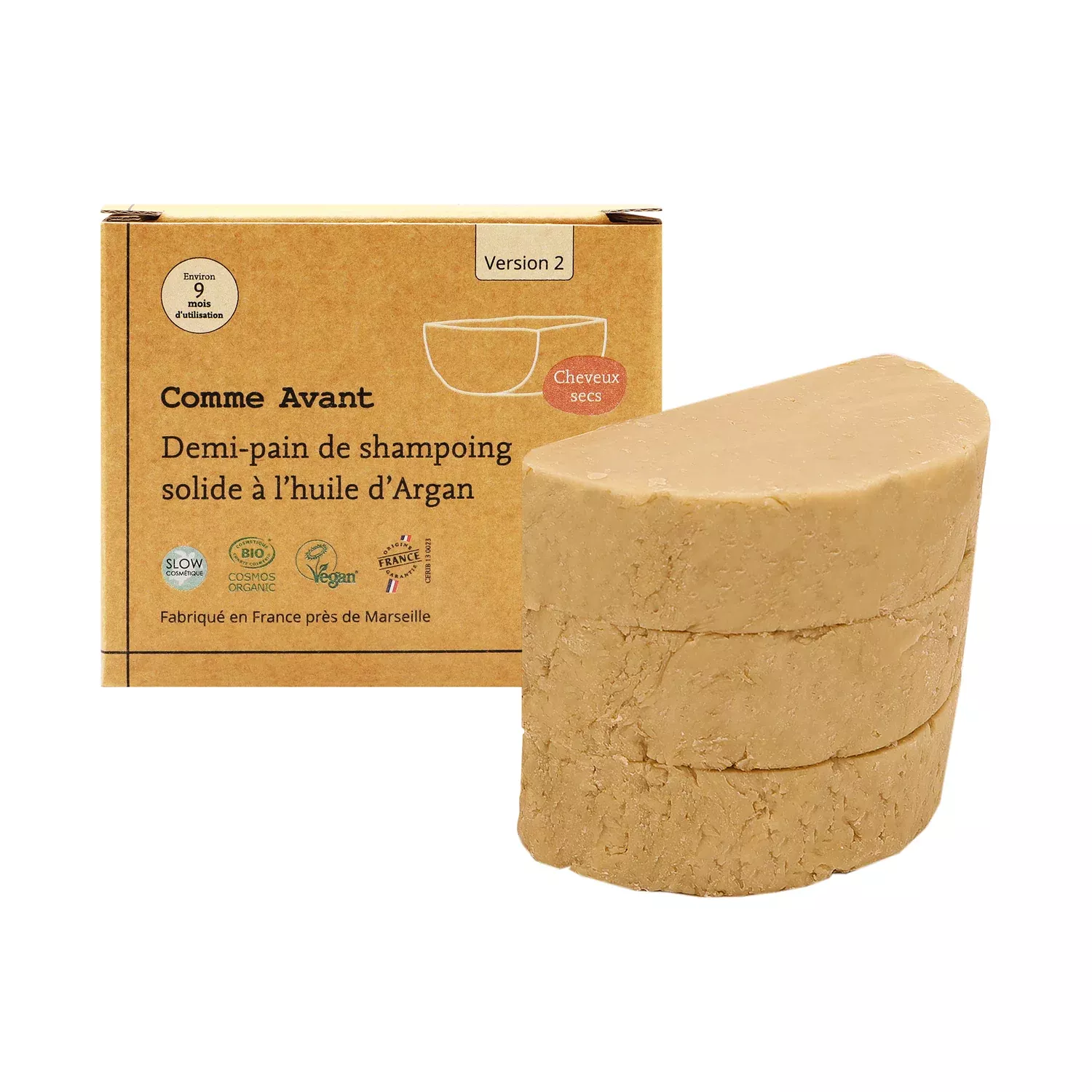 Shampoing demi-pain à l'huile d'argan - 210gr