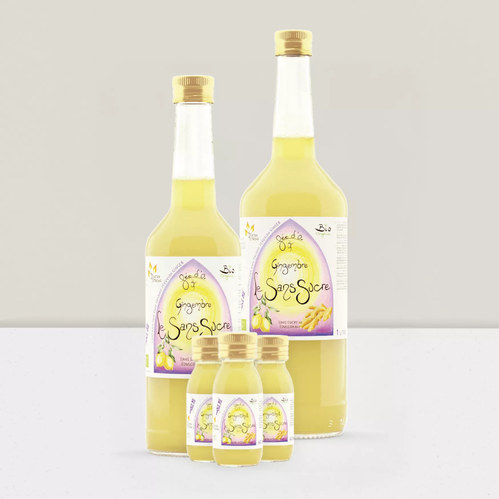 Jus de gingembre sans sucre