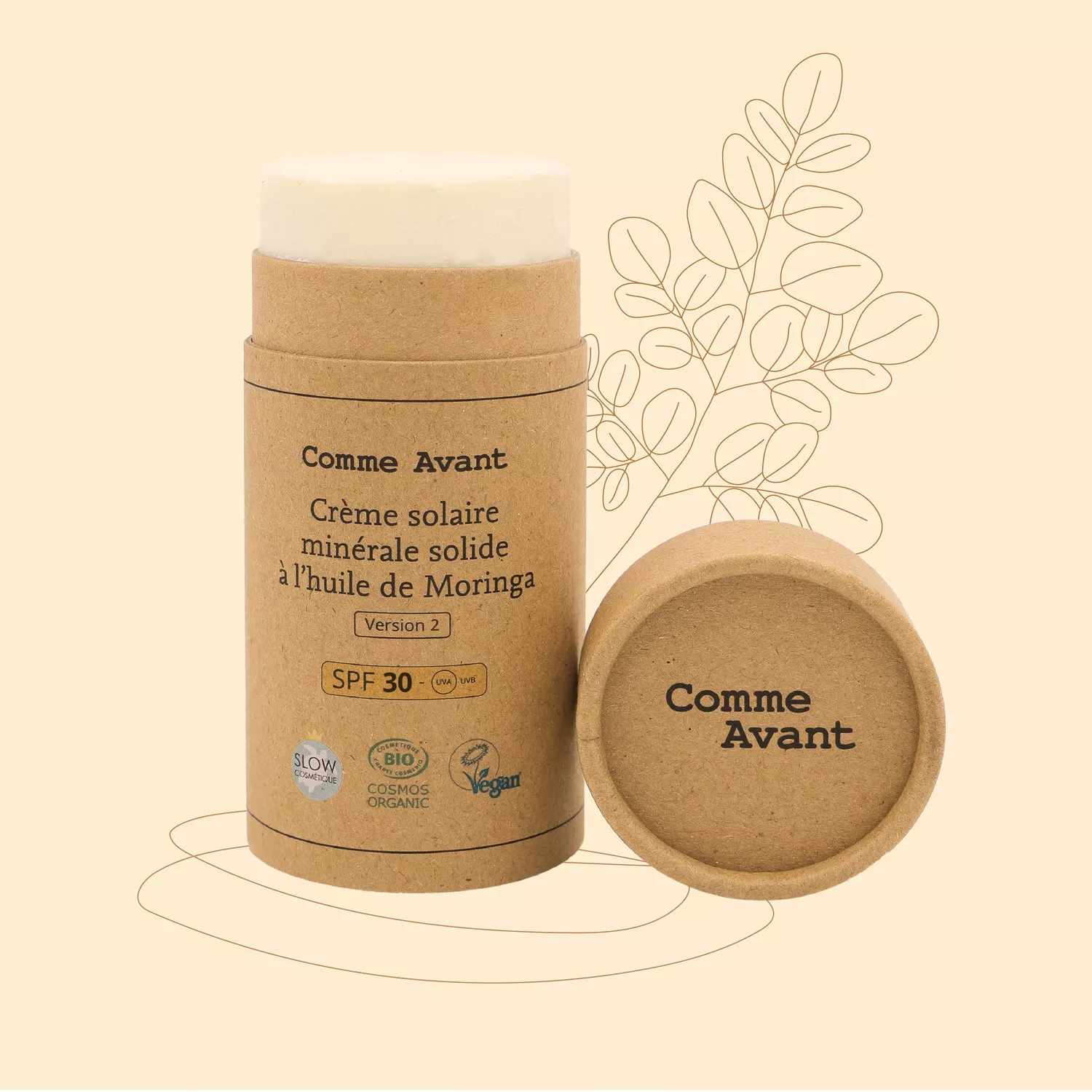 Crème solaire solide SPF30 Moringa - 80gr