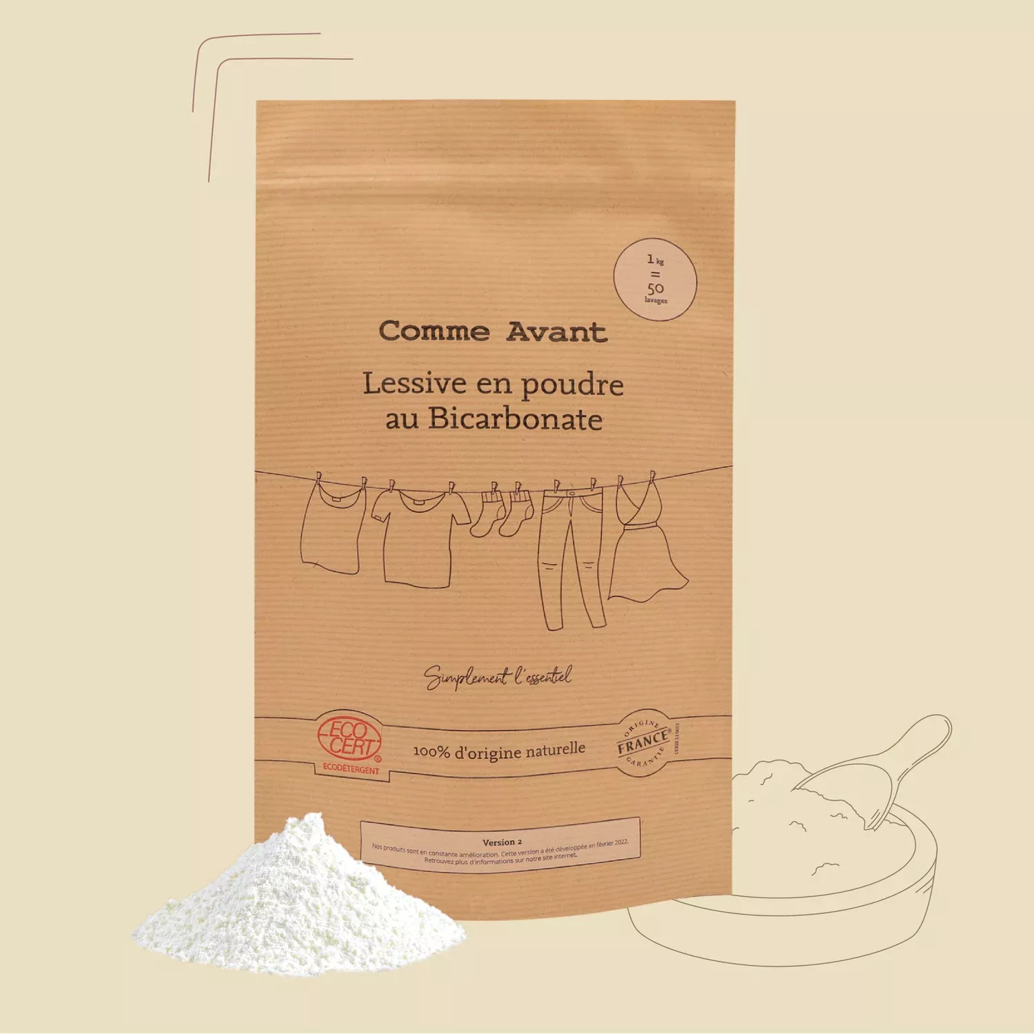 Lessive en poudre - 1Kg