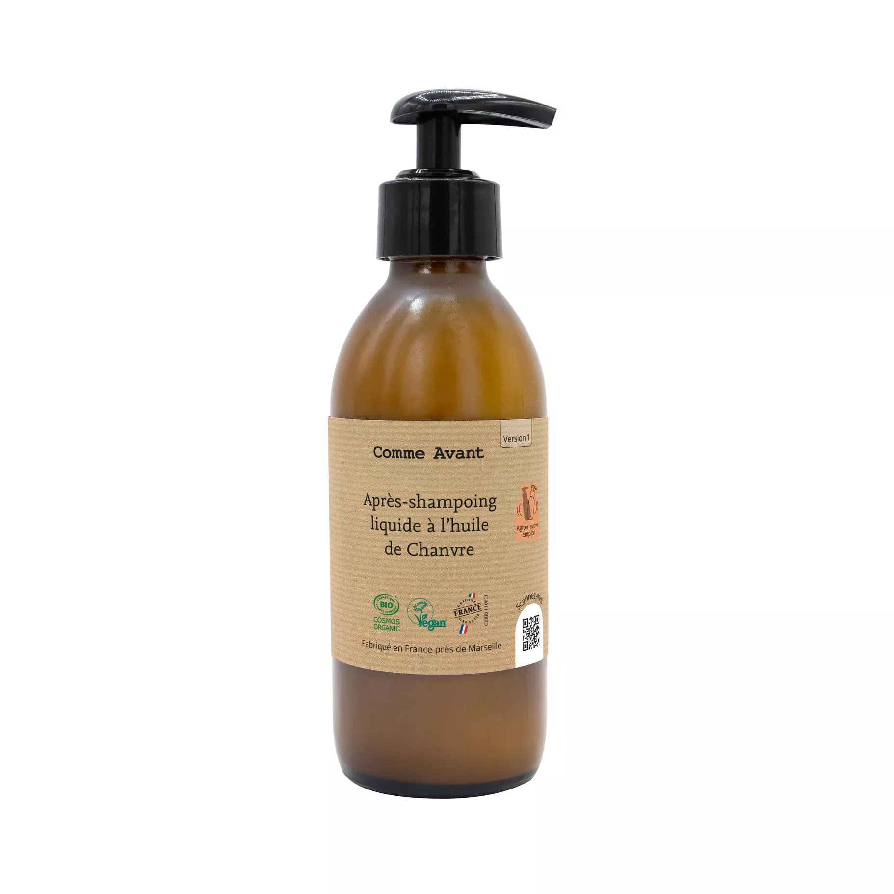 Après - shampoing liquide à l'huile de chanvre  - 200ml